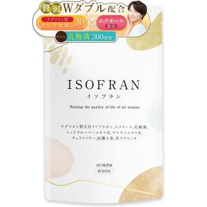 【贅沢ダブル配合】エクオール イソフラボン サプリ イソフラン イソフラボン48mg 乳酸菌300億個 約30日分60粒 アグリコン型 高麗人参 馬｜select-shop-glitter