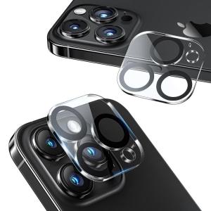 NIMASO カメラフィルム iPhone15Pro/ iPhone15ProMax 用 カメラレンズ 保護 カバー 強化ガラス 全面保護 黒縁取り｜select-shop-glitter