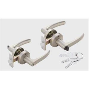 【直送品】マツ六 Win2レバー錠 鍵付間仕切錠 ニッケル色 扉厚:30~40mm | レバーハンド...