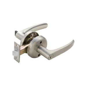 【直送品】マツ六 兼用取替レバー錠 鍵付間仕切錠 ニッケル バックセット:60mm 扉厚:30~40...