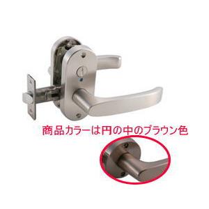 【直送品】マツ六 MJ24レバー 表示錠 トイレ錠 ブラウン バックセット:50mm 扉厚:29~4...