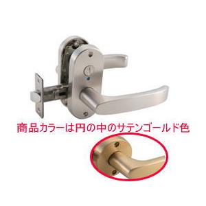 【直送品】マツ六 MJ24レバー 表示錠 トイレ錠 サテンゴールド バックセット:50mm 扉厚:2...
