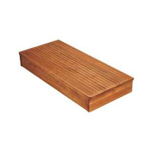 【直送品】木製踏台 DX1段12W 耐荷重:100kg W900×D400×H120~150mm |...