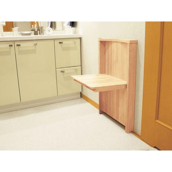【直送品】マツ六 壁付折りたたみ椅子 クリア | イス 収納 腰掛け 補助 脱衣所 着替え ベッドサ...