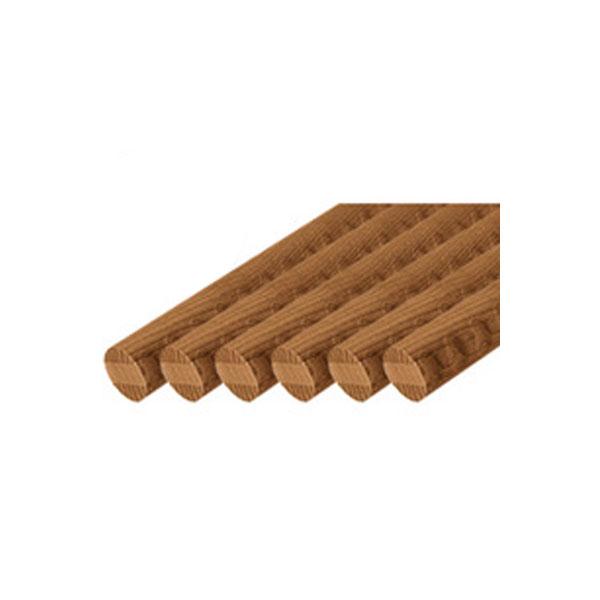 【直送品】 アッシュ丸棒 ディンプル付き 35mm×全長4m 6本 1箱 Mブラウン | 手摺 手す...