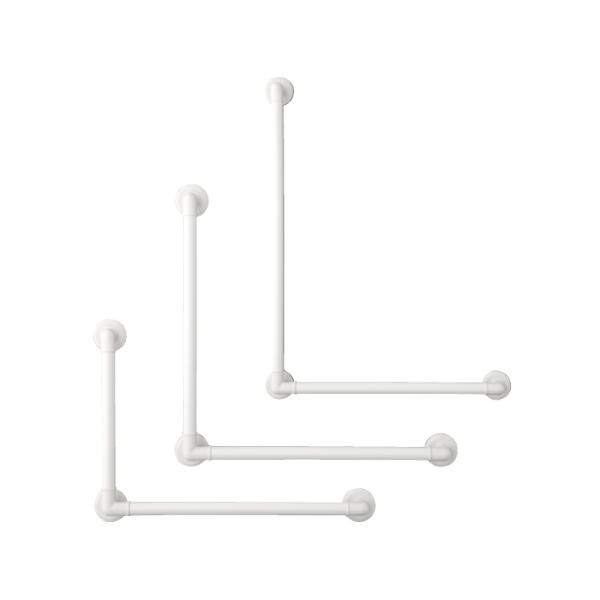 【直送品】マツ六 32ソフトアクアレールプラス L型ハンド SAP-K-6040W ホワイト φ32...