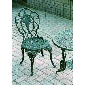 【直送品】ジャービス商事 アルミ鋳物チェア(大) 直径350×H830 | 椅子 イス ガーデン エ...