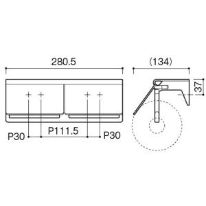 KAWAJUN ダブルペーパーホルダー SE-...の詳細画像4