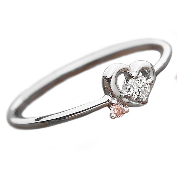 ダイヤモンド リング ダイヤ ピンクダイヤ 合計0.06ct 10.5号 プラチナ Pt950 ハー...