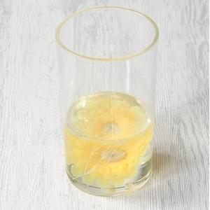 アクリル製フリーカップ/洗面所用具 〔ひまわり柄〕 造花