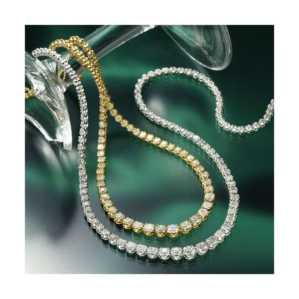 K18YG 3ctダイヤモンドテニスネックレス 18金イエローゴールド (鑑別書付き)