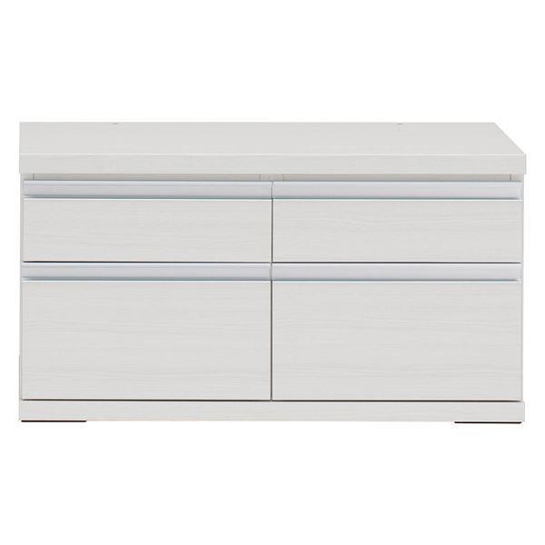 フナモコ ラチス ローチェスト 〔幅90×48cm〕 ホワイトウッド FLS-90S