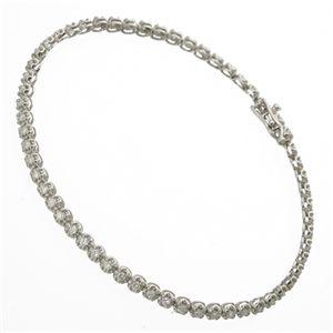 1ctダイヤモンドテニスブレスレット　シルバーカラー