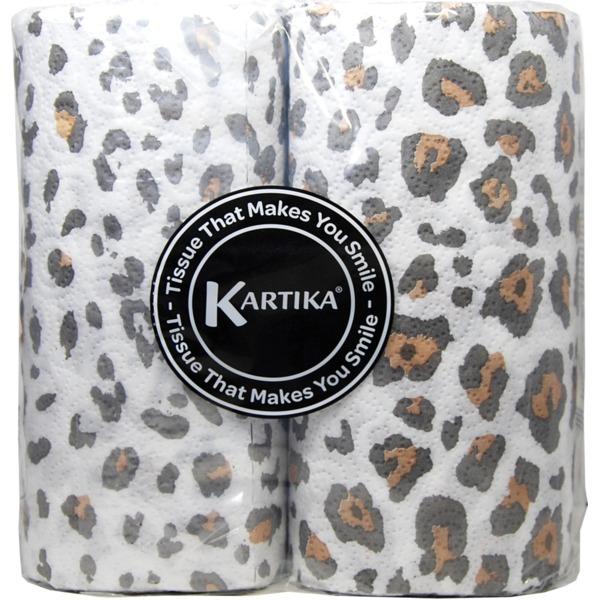キッチンペーパー レオパード柄 2P〔×3個セット〕 イタリア製 〔キッチン用品 台所用品〕