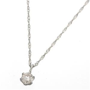 K18ダイヤモンド0.1ctペンダント ホワイトゴールド