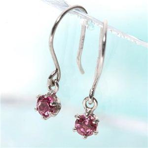 ピンクトルマリンフックピアス