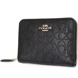 コーチ レザー財布 COACH アウトレット シグネチャー ジップアラウンド 二つ折り財布 39254 GDBLK　n211025｜selectag