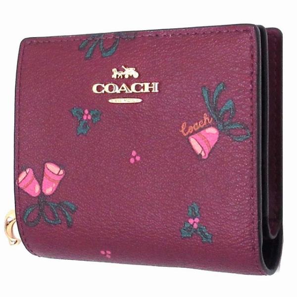 コーチ 財布 COACH アウトレット ホリデー ベル プリント スナップ ウォレット 二つ折り財布...