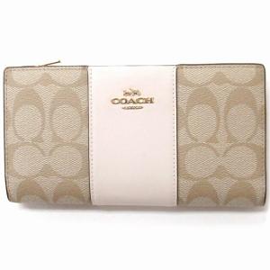 コーチ 財布 COACH アウトレット シグネチャー ストライプ スリム ジップ ウォレット 長財布 CR928 IMWQJ n240402｜selectag