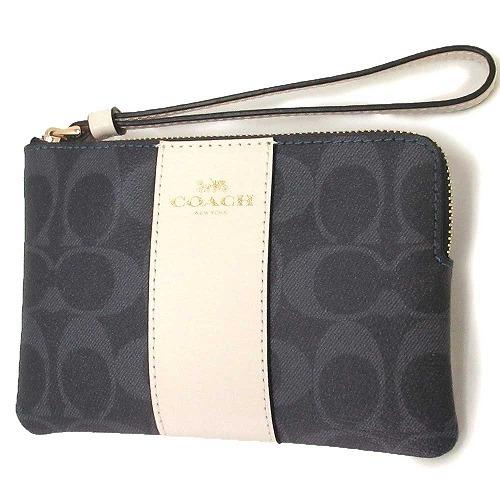 【並行輸入品】コーチ ポーチ COACH アウトレット シグネチャー デニム コーナー ジップ リス...