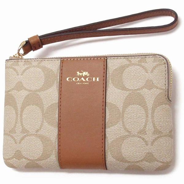 【並行輸入品】コーチ ポーチ COACH アウトレット シグネチャー PVC レザー コーナー ジッ...