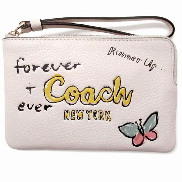【並行輸入品】コーチ ポーチ COACH アウトレット スケッチ プリント コーナー ジップ リスト...