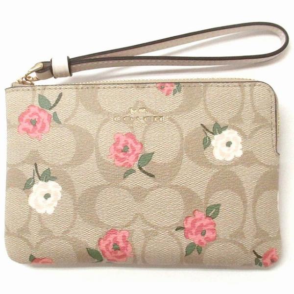 【並行輸入品】コーチ ポーチ COACH アウトレット シグネチャー PVC レザー フローラルプリ...