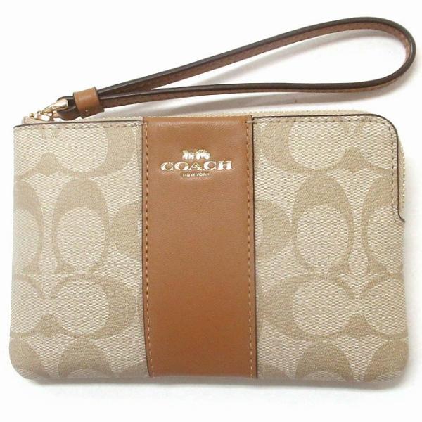 【並行輸入品】コーチ ポーチ COACH アウトレット シグネチャー PVC レザー コーナー ジッ...