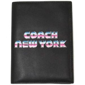 コーチ 財布 COACH アウトレット メンズ レディース 80's ニューヨーク イブニング グラフィック パスポートケース C3750 QBBK  n210319｜selectag