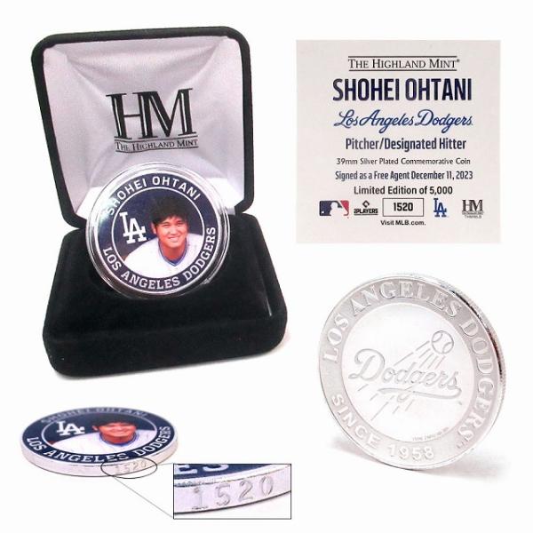 大谷翔平選手 ロサンゼルス・ドジャース入団 記念コイン 限定 シリアル番号入り 世界限定5000個 ...