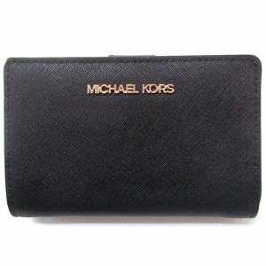 MICHAEL KORS マイケルコース アウトレット 二つ折り財布 ジェットセット トラベル　35F7GTVF2LBLK　n240221｜selectag