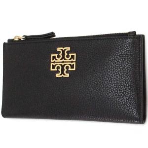 TORY BURCH トリバーチ  アウトレット ブリテン レザー スリム エンベロープ ウォレット 長財布  79206 001｜selectag