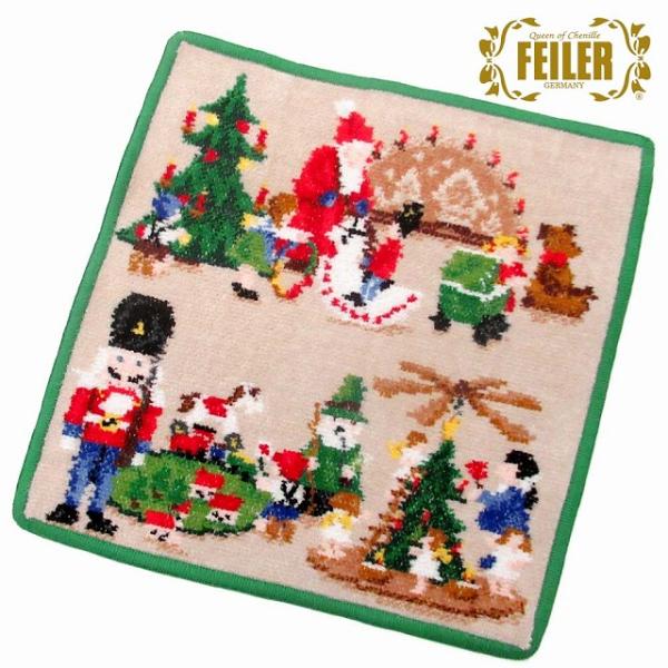 FEILER フェイラー  ハンカチ タオル ハンドタオル 25×25 エルツ山地  グリーン