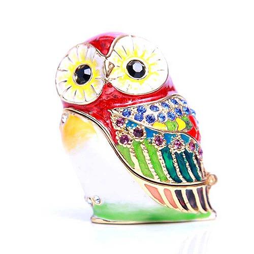 【ジュエリーボックス】 フクロウ 梟 レッド ジュエリーボックス  EX2921 n90801