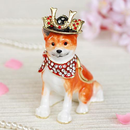 ジュエリーボックス ふくと兜 しば犬 赤柴 EX538-1  999