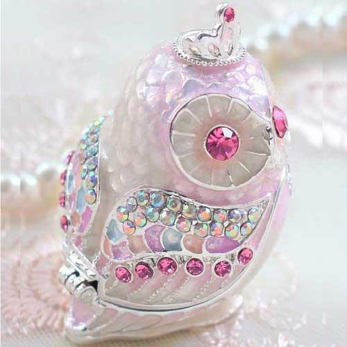 【ジュエリーボックス】 ティアラフクロウ スノーラベンダー  EX5753 n61018