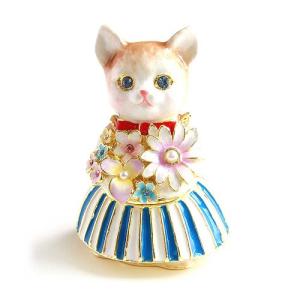 ピィアース フルールキャット ジュエリーボックス EX595-1 猫 ネコ