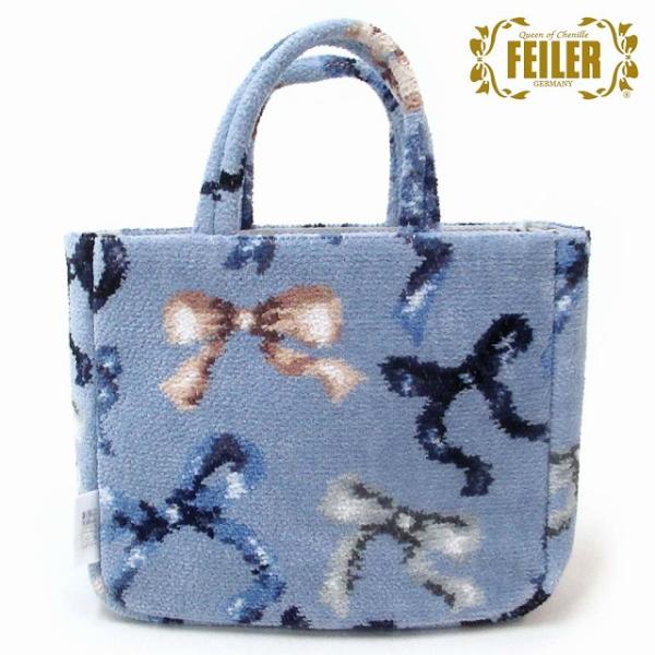 【並行輸入品】FEILER フェイラー バッグインミニトート フラッターリボン ライトブルー 限定デ...