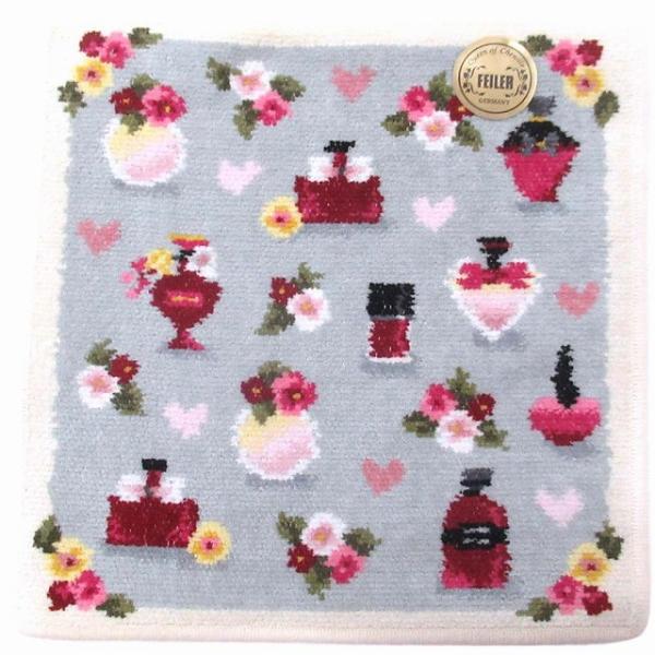 FEILER フェイラー  ハンカチ タオル ハンドタオル タオルハンカチ フレグランスローズ グレ...