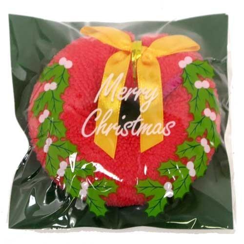 クリスマス リースハンドタオル レッド  HAND-RED