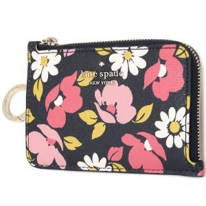 Kate spade ケイトスペード アウトレット ロード トリップ フローラ ミディアム L-ジップ カード ホルダー コインケース  K6015 403 n220307｜selectag