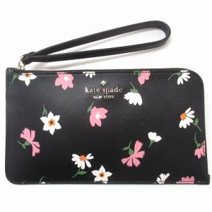 Kate spade ケイトスペード アウトレット ポーチ ルーシー フローラル ワルツ ミディアム L-ジップ リスレット KF333 001　n240221｜selectag