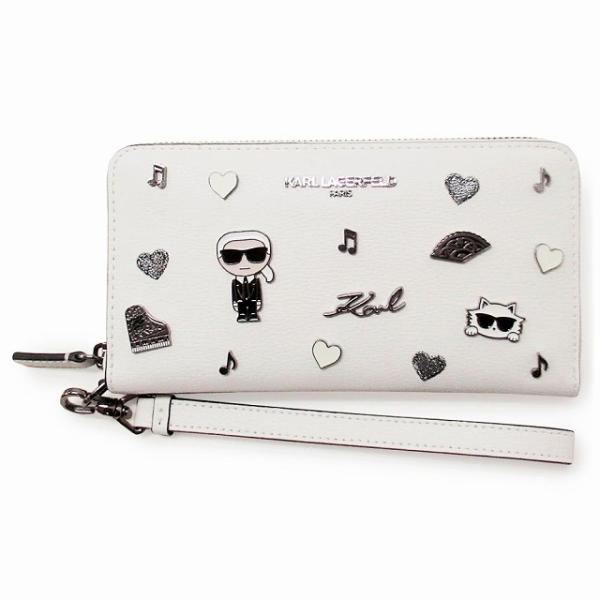 【並行輸入品】KARL LAGERFELD カールラガーフェルド 財布 サイフ ピン付き ジップ ア...