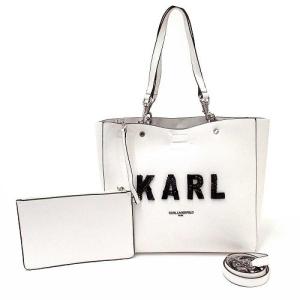 Karl Lagerfeld カール・ラガーフェルド Karl ロゴ レザー トートバック LH8AU253WHB｜selectag