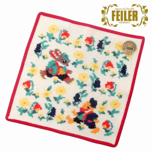 FEILER フェイラー ハンカチ タオル タオルハンカチ 25cm レッツプレイタグ 赤 限定品 ...