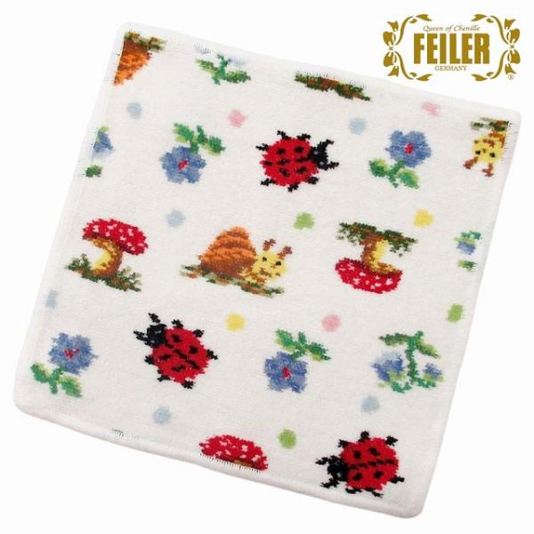 【並行輸入品】FEILER フェイラー ハンカチ タオル  25cm てんとう虫 カタツムリ 花 P...