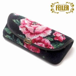 feiler（フェイラー） メガネケース メロウローズ メガネ拭き付き