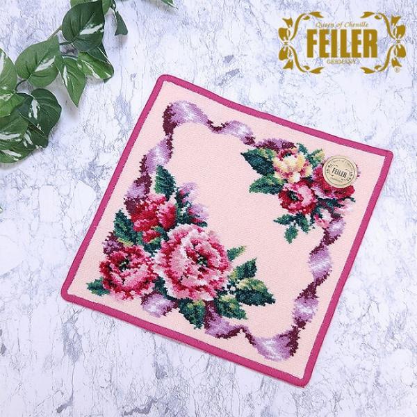 FEILER フェイラー ハンカチ タオル ローズアダージョ ROSE ADAGIO ペールアプリコ...