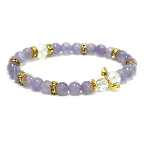 Ange 守護天使 天然石ブレスレット ラベンダーアメジスト6mm玉ブレスレット　SA000BL30...