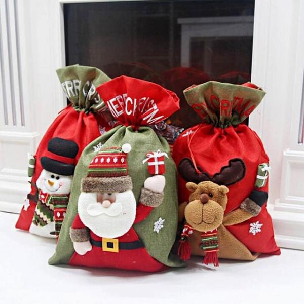 クリスマス ラッピング 袋 ギフト バッグ 雪だるま サンタクロース トナカイ ギフトバッグ SD0...
